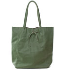 Echt Leder Damentasche Shopper pastelgrün